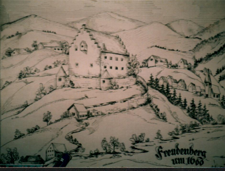 Ansicht von Freudenberg um 1650